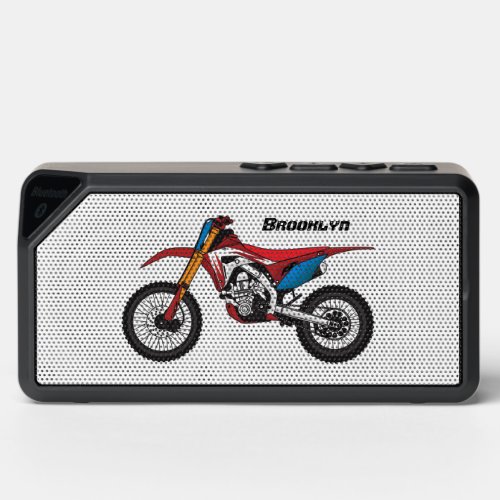 Red dirt bike motorcycle bluetooth speaker