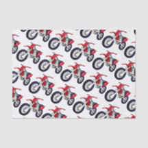 Red Dirt Bike Motorcycle Custom Color Background