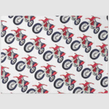 Red Dirt Bike Motorcycle Custom Color Background