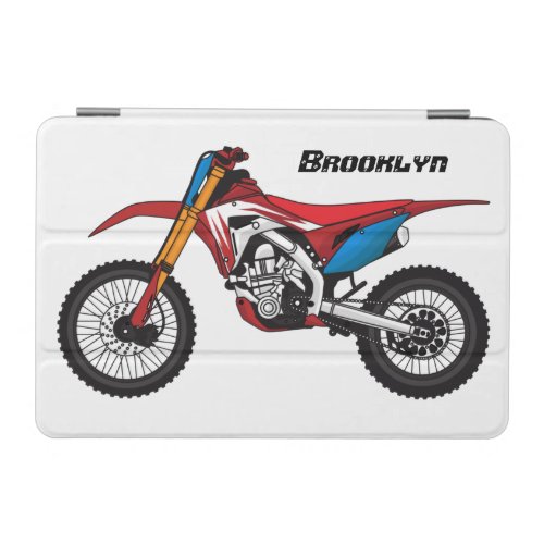 Red dirt bike motorcycle iPad mini cover