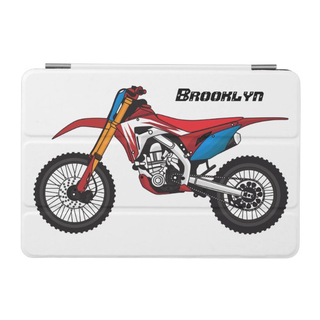 Red dirt bike motorcycle iPad mini cover (Horizontal)