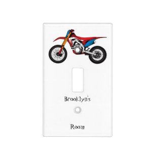 Red dirt bike motorcycle light switch cover