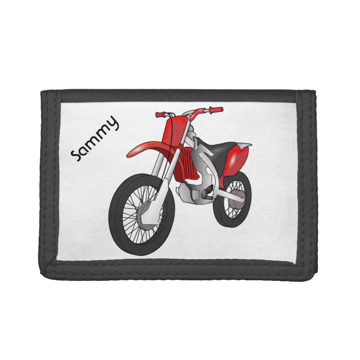 Red Dirt Bike Motorcycle Wallet Zazzle