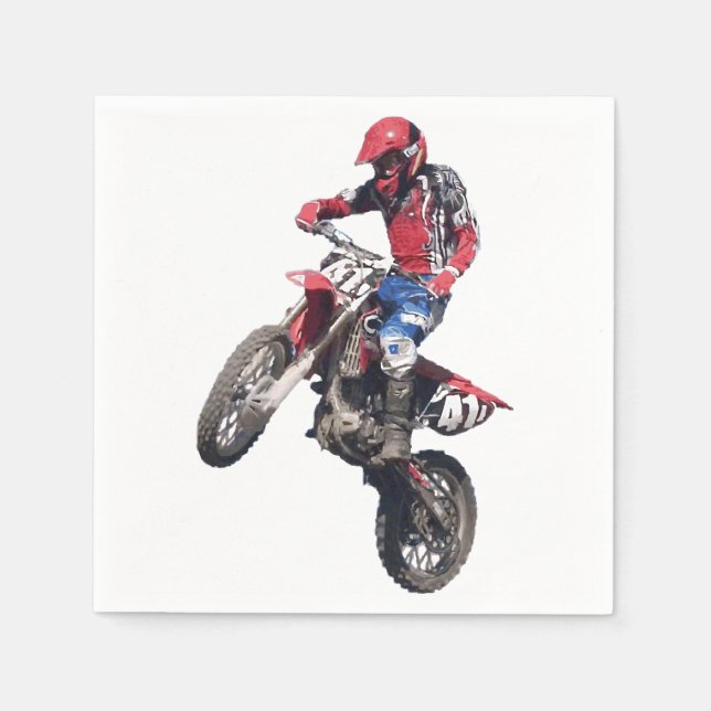 Red Dirt Bike Napkins (Front)