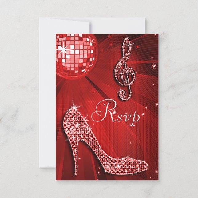 Red Disco Ball Sparkle Heels RSVP (Front)