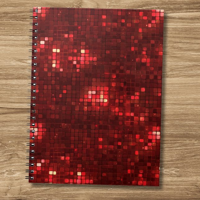 Red Disco Style Squares Valentine Pattern Notebook (Creator Uploaded)