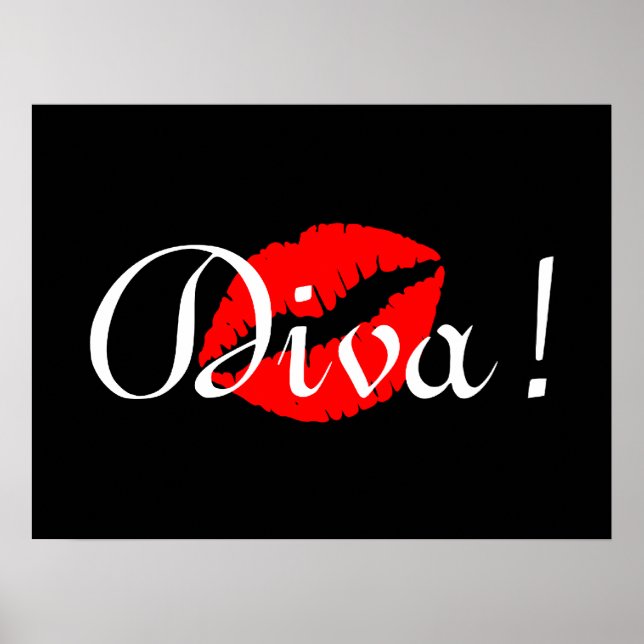 Red Diva Kiss Poster (Front)