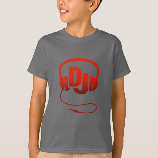 Red DJ kids t-shirt (Front)