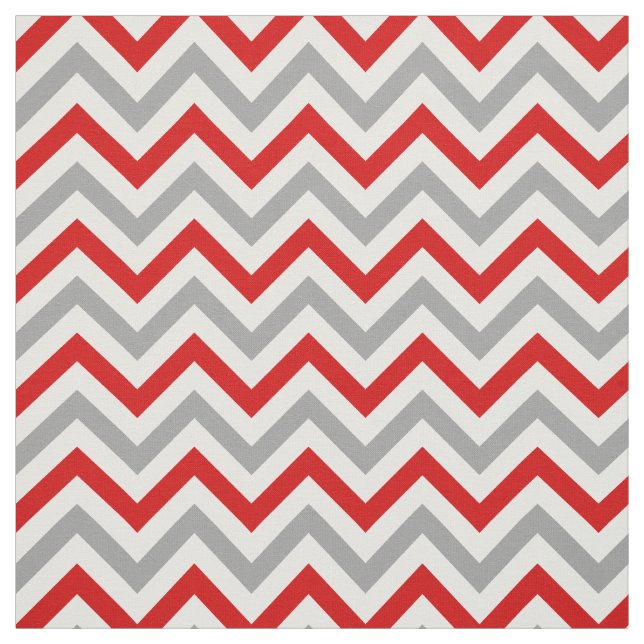 Red, Dk Gray, White LG Chevron ZigZag Sz6 Fabric (Swatch)