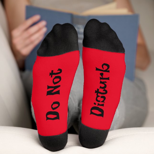 Red Do Not Disturb Socks (Bottom)