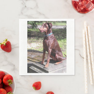 red doberman napkins