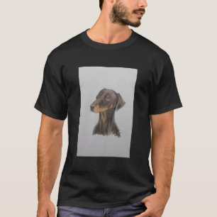Red Doberman Natural Ears Scoop T-Shirt