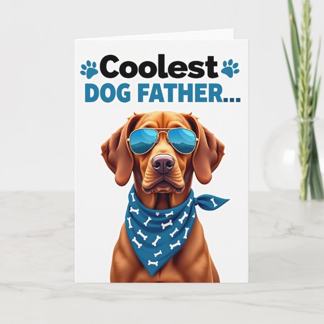 Red Dog Fathers Day Best Card (Front)