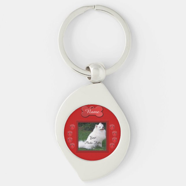 Red Dog Memorial Keepsake Keychain (Front)