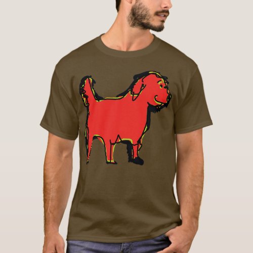 Red Dog Ruff Rough T_Shirt