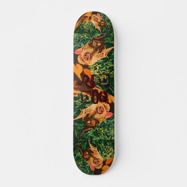 Red Dog Skateboard Deck (Front)
