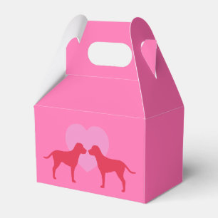 Red Dogs and Heart Favor Boxes