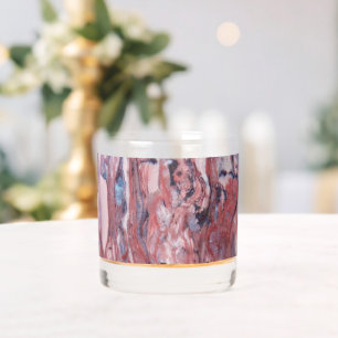 Red Dolomite Mineral Stone Pattern Whiskey Glass