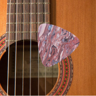 Red Dolomite Stone Pattern Image Guitar Pick
