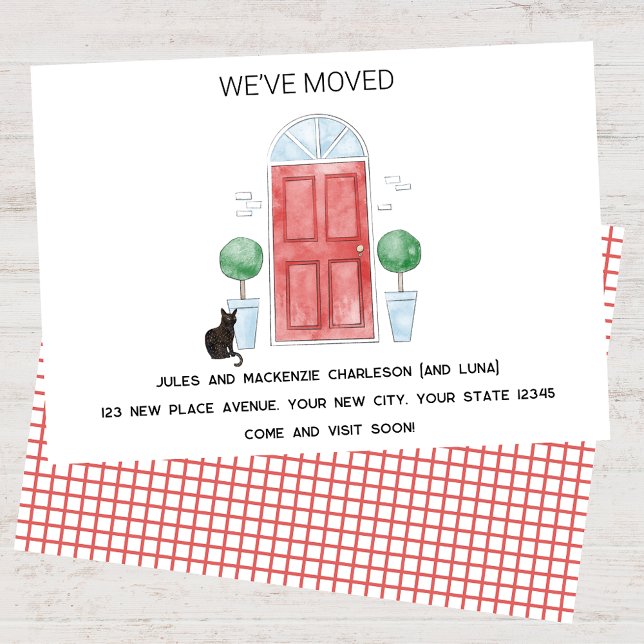 Red Door and Cat We Have Moved New Home Announcement (Creator Uploaded)