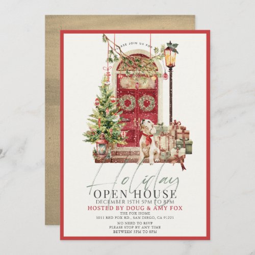 Red Door Dog Christmas Holiday Open House