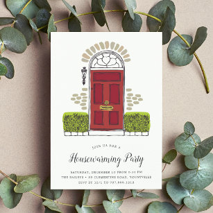 Red Door Housewarming Party Invitation