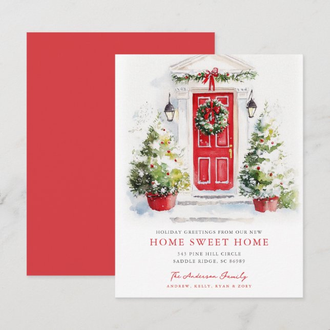 Red Door Rustic Home Sweet Home Card (Front/Back)