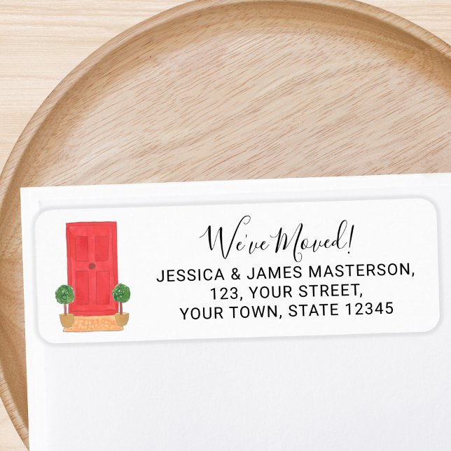 Red Door We've Moved Return Address Label (Creator Uploaded)
