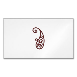 Red dot business card magnet