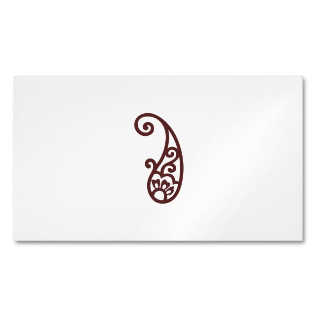 Red dot business card magnet (Front)