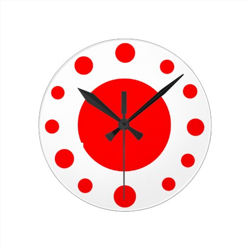 Red dot clock | Zazzle