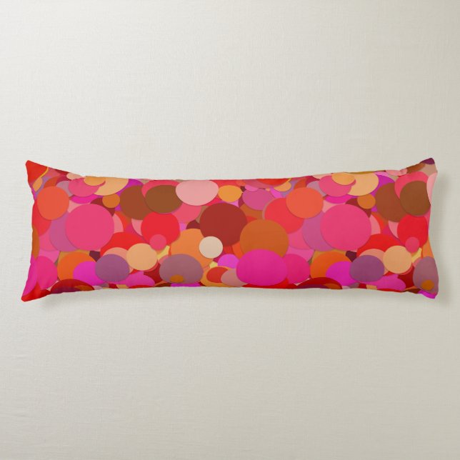 red dot confetti body pillow (Front)