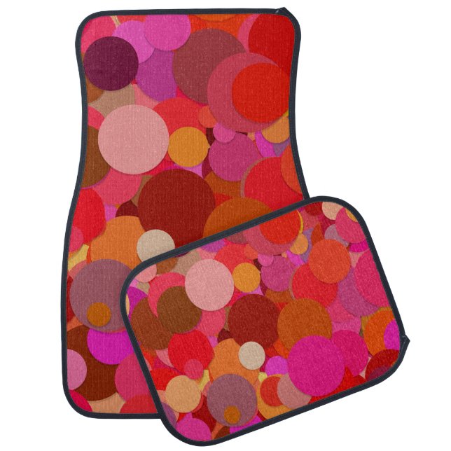 red dot confetti cat mats (Set)