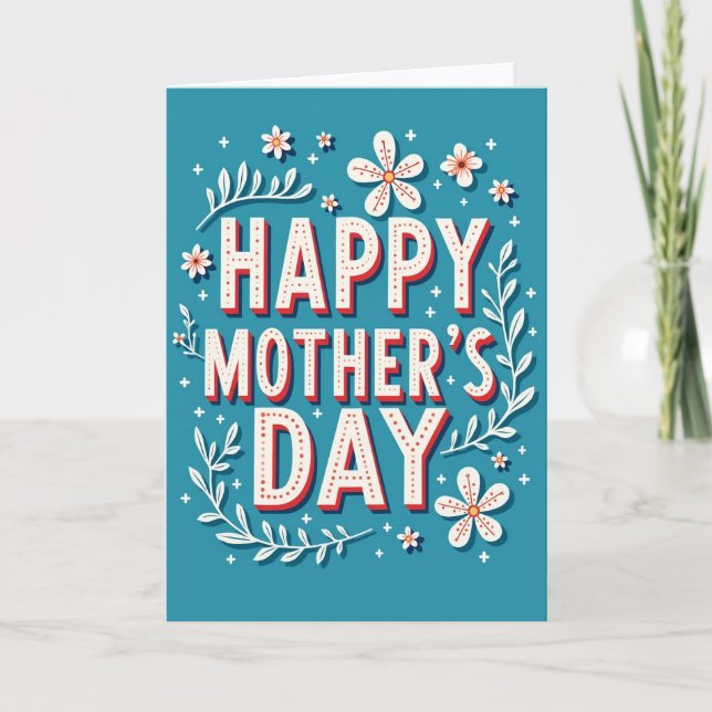 Red Dot Happy Mothers Day Card (Front)