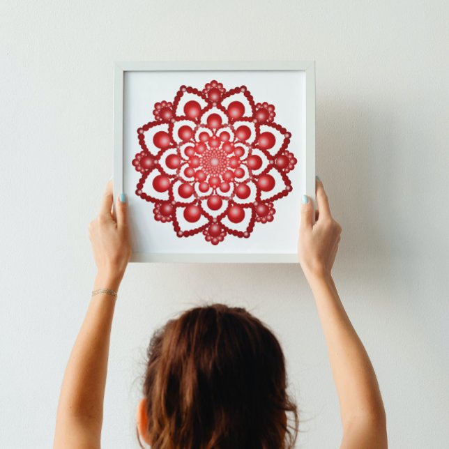 Red Dot Mandala Poster (Creator Uploaded)