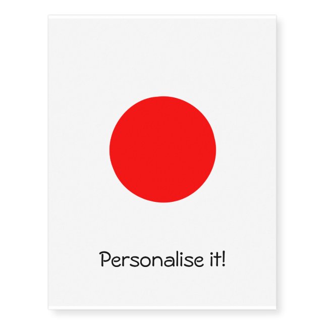 Red dot model temporary tattoos (Front)