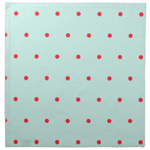Red Dot on Blue Cloth Napkin