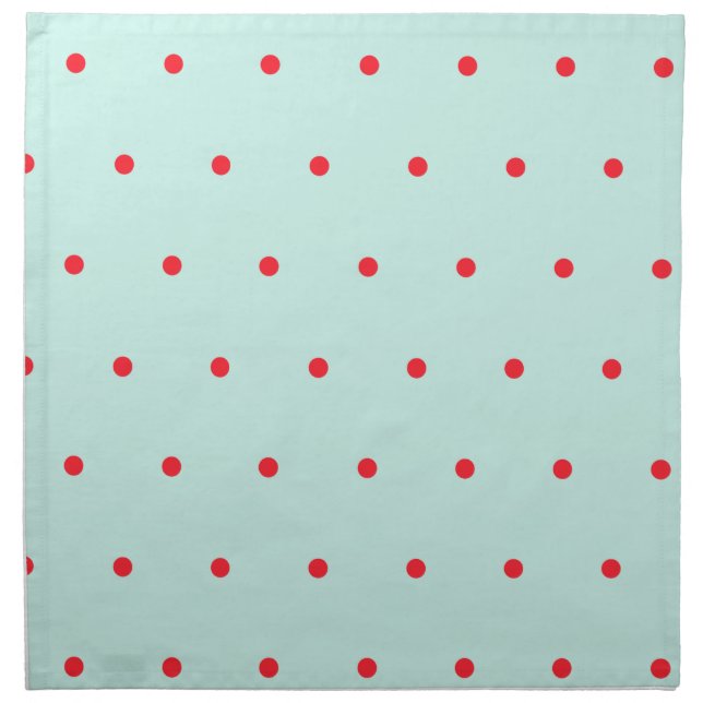 Red Dot on Blue Cloth Napkin (Front)