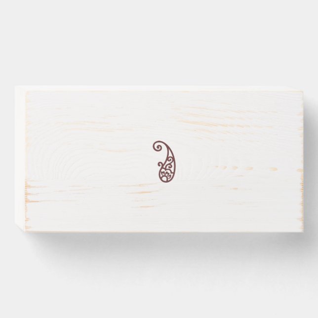 Red dot wooden box sign (Front Horizontal)