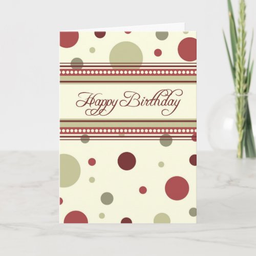 Red Dots Business From Group Birthday Card