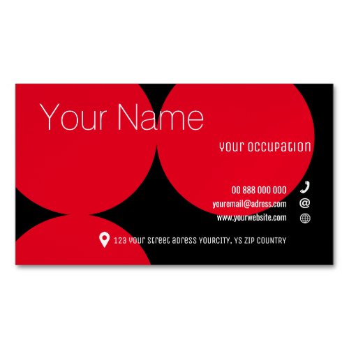 RED DOTS Collection Business Card Magnet