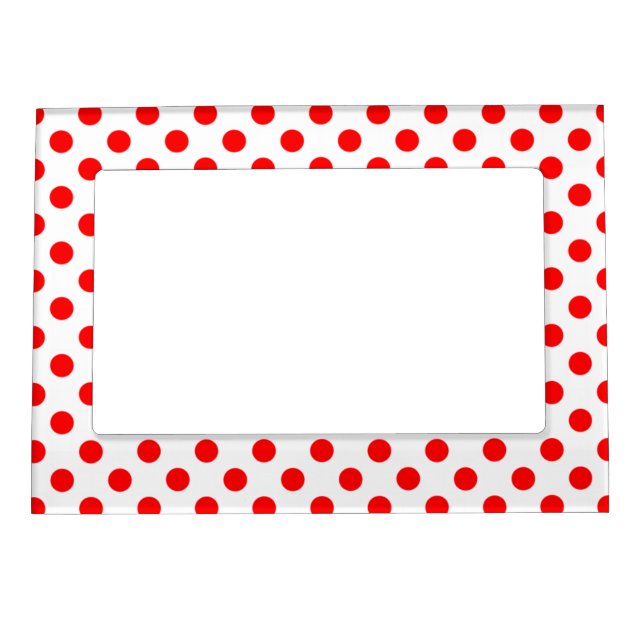 Red Dots- Color Choice Magnetic Picture Frame (Front)