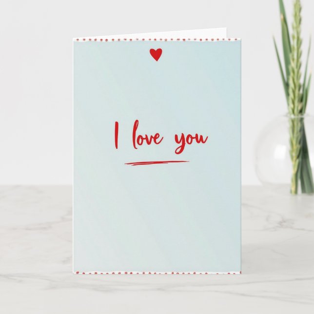 Red Dots Love You Card (Front)