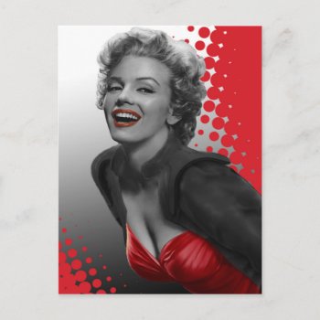 Red Dots Marilyn Postcard by boulevardofdreams at Zazzle