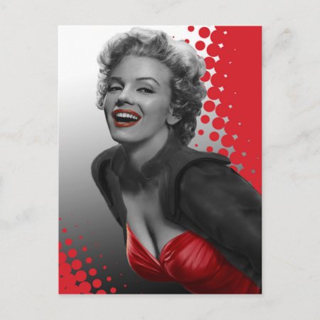 Red Dots Marilyn Postcard