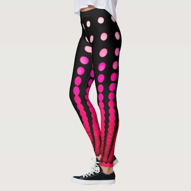 Red dots on black, Leggings (Left)