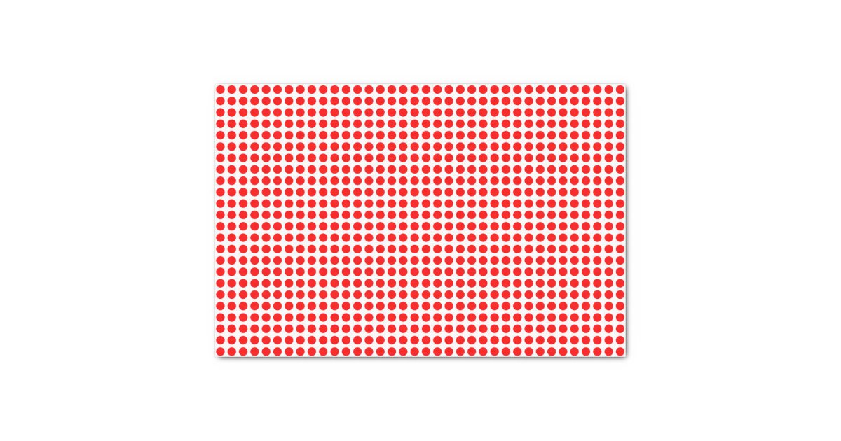 Closeout Tissue Paper - Red Dots on White Tissue Paper (Closeout) #DOTS-R-T