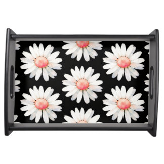 Red Dotted Daisy's Serving Tray