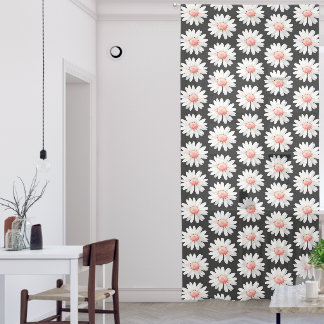 Red Dotted Daisy's Sheer Curtains