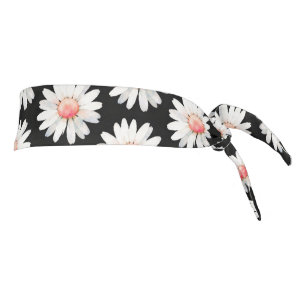 Red Dotted Daisy's Tie Headband